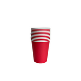 VASO POLIPAPEL COLOR ROJO X 10